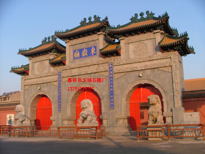 石雕牌坊的石木结构仿古施工法