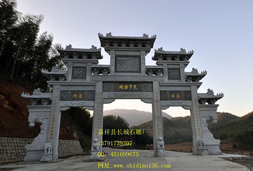 石牌坊的牌楼多少造型特征