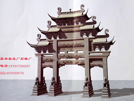 山东泰山牌坊的造型特色是什么