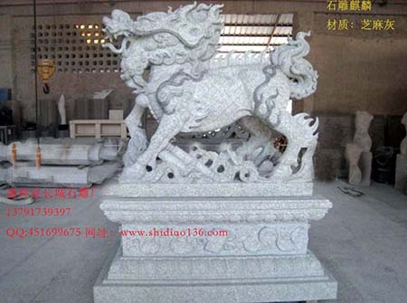 门口摆放麒麟石雕有什么寓意