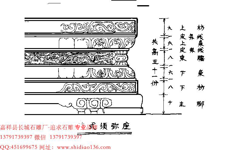 须弥座手绘图，须弥座比例