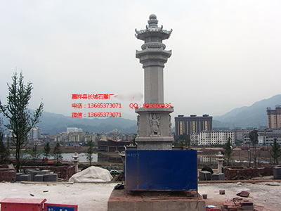 石雕经幢在现代园林的设计